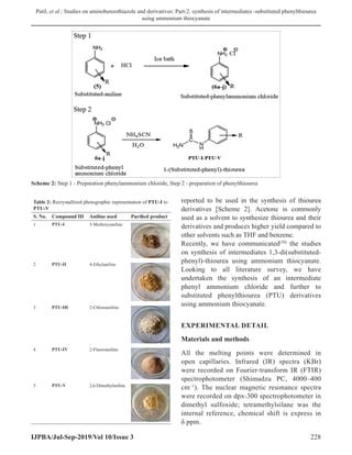 Studies on Aminobenzothiazole and Derivatives: Part-2. Synthesis of Intermediates -Substituted ...