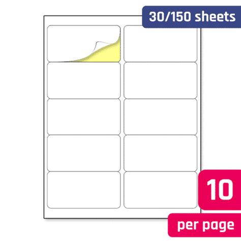 Printing Labels | 2" x 4", White Stickers Labels Sheets - TownStix