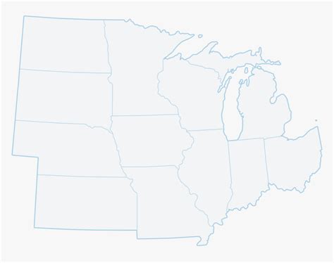 Blank Midwest United States Map