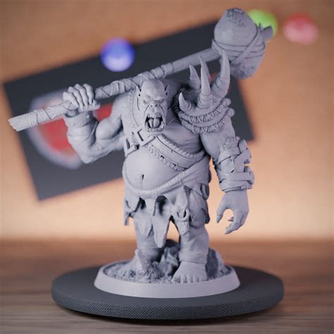 Ogre Miniature Dungeons and Dragons Mini RPG Tabletop Miniature Dnd ...