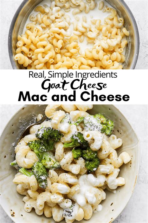 Goat Cheese Mac and Cheese + Roasted Broccoli - The Wooden Skillet