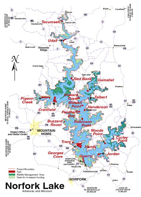 Norfork Lake Map - Norfork Lake - Explore the Ozarks