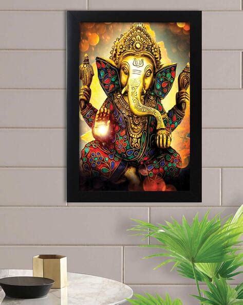 Lord Ganesha Canvas Painting Wall Painting For Living Room, Bedroom ...