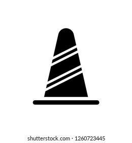 Traffic Cone Pylon Vector Illustration Flat Stock Vector (Royalty Free ...