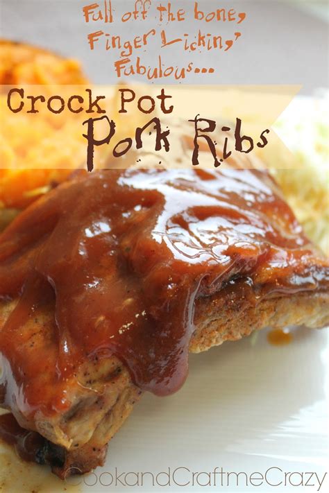 Cook and Craft Me Crazy: Crock Pot Pork Ribs