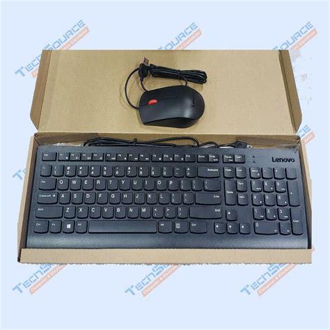 Lenovo Wired Keyboard Mouse Combo - Black - Tech Source Scarborough