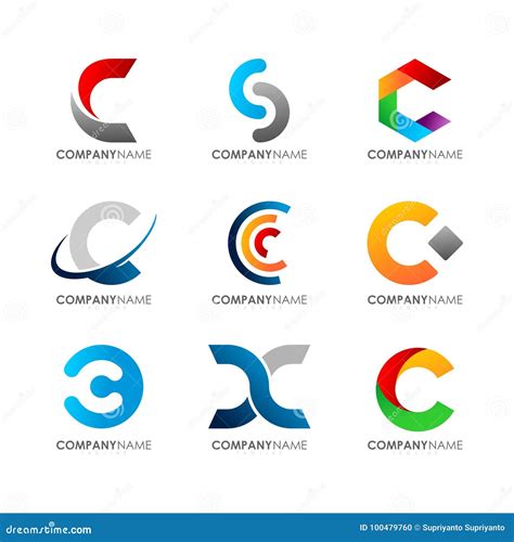 Modern C logo stock vector. Illustration of geometric - 100479760