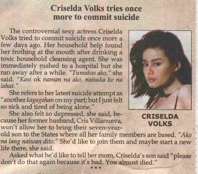 Hear Me Yall: Criselda Volks Tries Once More To Commit Suicide