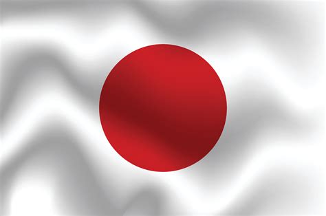 Flat Illustration of Japan national flag. Japan flag design. Japan wave ...