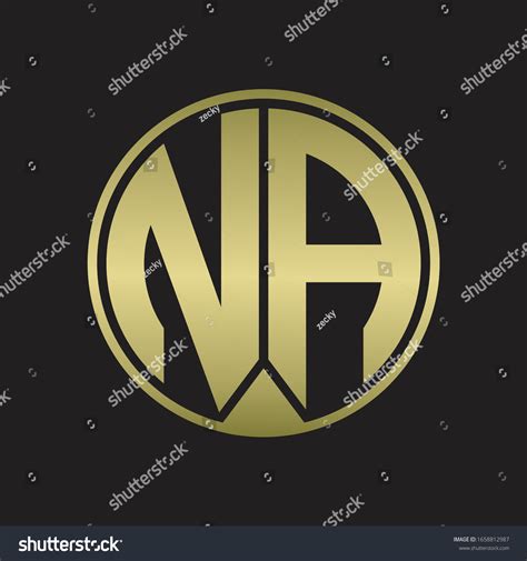 Na Logo Monogram Circle Piece Ribbon Stock Vector (Royalty Free ...