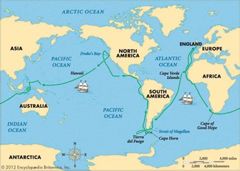 Drake, Francis: Drake's voyage around the world -- Kids Encyclopedia | Children's Homework Help ...