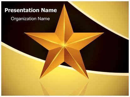 Celebration Gold Star PowerPoint Template Background | Christmas powerpoint template, Powerpoint ...