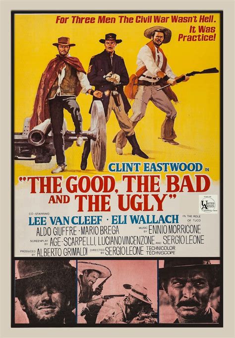 The Good Bad and the Ugly Clint Eastwood Movie Poster and or Tin Sign ...