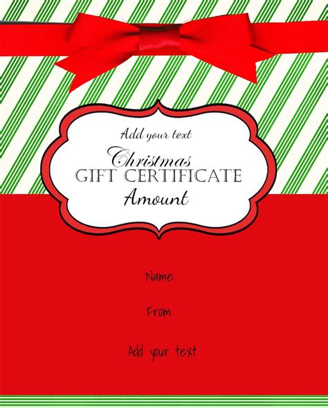 Christmas Gift Certificate Templates | Christmas gift certificate ...