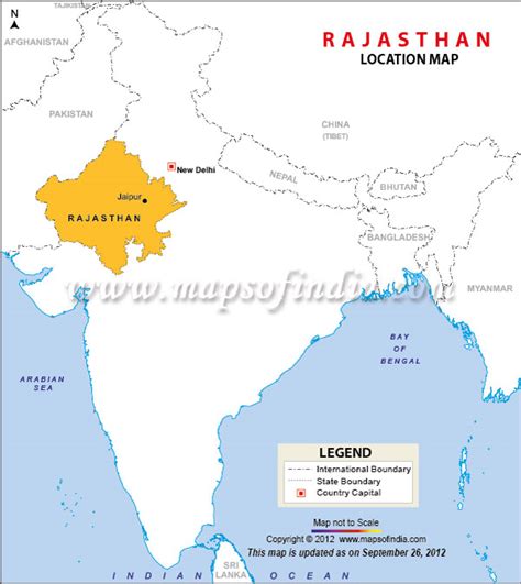 Rajasthan Location Map India