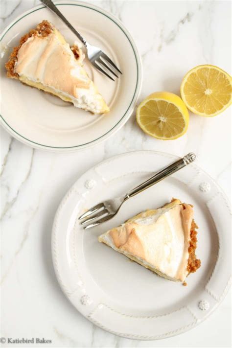 Lemon Meringue Pie with Graham Cracker Crust - Katiebird Bakes