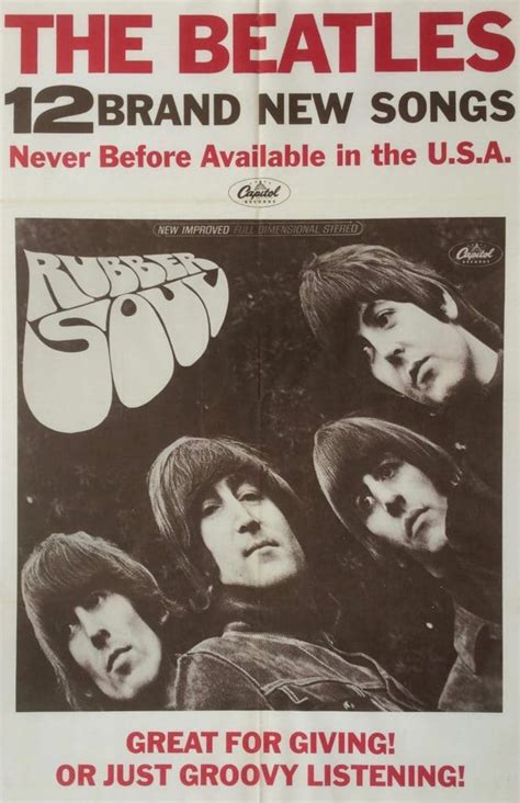 The Beatles – 1965 Capitol Records “Rubber Soul” Promo Poster