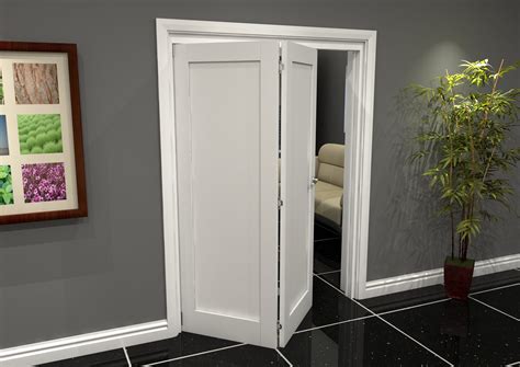 2060x1599x133mm (5ft) 2 Door White 1p Shaker Roomfold Grande Internal Bifold Doors