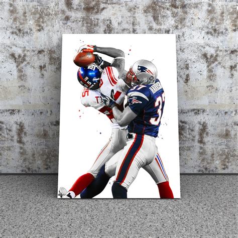 Rodney Harrison and David Tyree Helmet Catch Poster, Canvas, Football ...