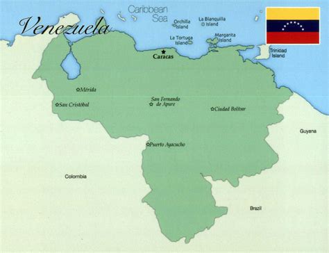 Venezuela cidades mapa - Mapa da venezuela com cidades da América do ...