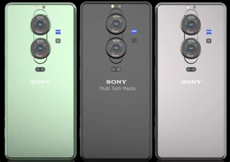 Provocative Sony Xperia PRO-I II line drawing showing two 1-inch ...