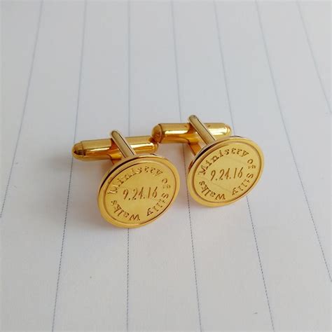 Wedding CufflinksPersonalized Date And Initials | Etsy