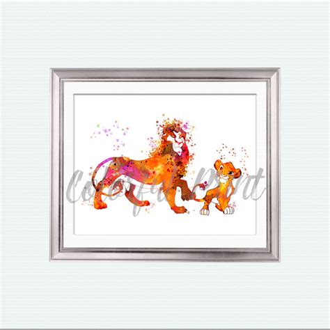 Lion King Villain Scar and Simba Lion King Print Simba - Etsy