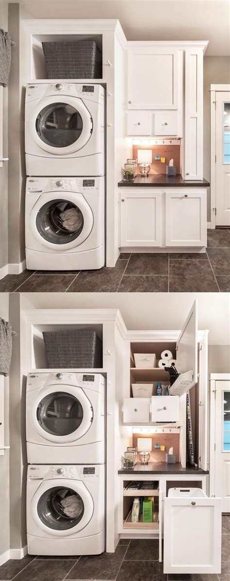 20+ Laundry Room Ideas Stacked Washer Dryer – DECOOMO