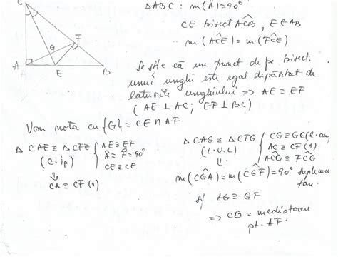 Bisectoarea In Triunghi Dreptunghic