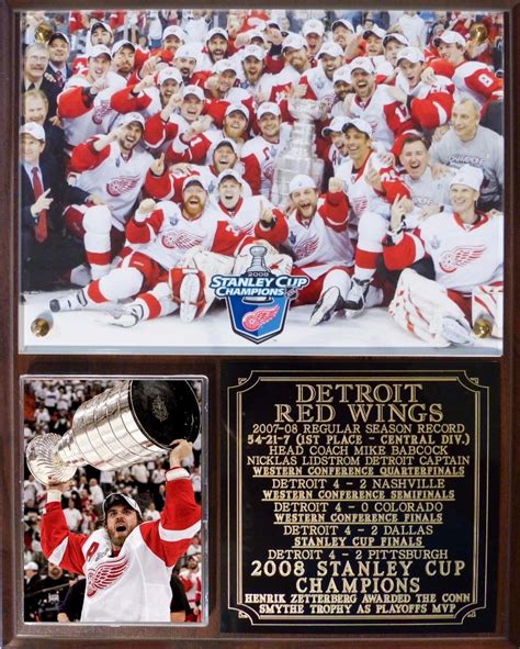 2008 Detroit Red Wings Stanley Cup Champions Photo Plaque | eBay