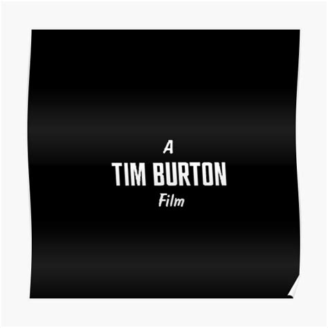 "Tim Burton." Poster by inwonderlaand | Redbubble