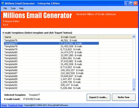 millions emails generator informations - generate up to 550 millions ...