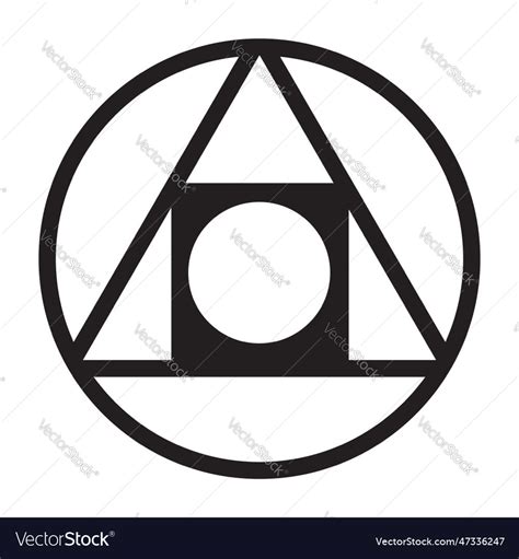 Philosophers stone symbol Royalty Free Vector Image