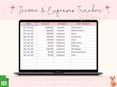 Income & Expenses Tracker (£) - The Money Fox