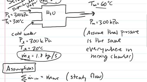 Thermodynamics: Steady Flow Energy Balance (1st Law), Mixing Chamber - YouTube