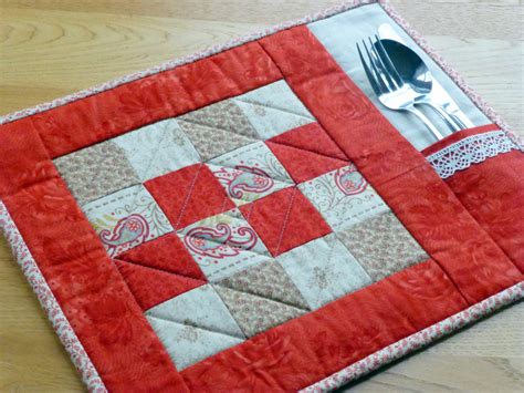 PDF Pattern for 6 Quilted Placemats Beginner