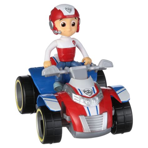 Paw Patrol Ryder's Driving Rescue ATV with Collectible Figure, Suitable for Kids Aged 3 ...