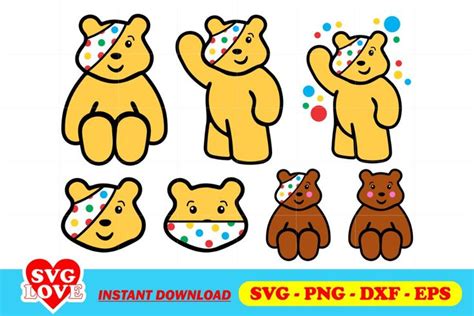 Pudsey Bear SVG - Gravectory | Svg, Pudsey, Bear