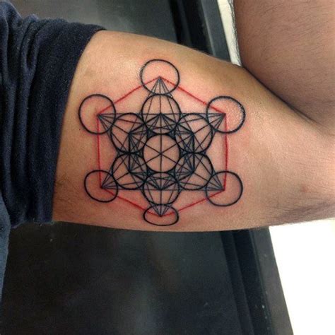 60 Metatron’s Cube Tattoo Designs For Men - Geometric Ink Ideas
