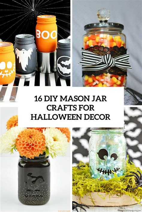 16 DIY Mason Jar Crafts For Halloween Décor - Shelterness