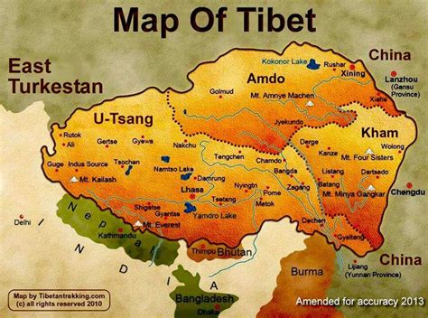 A map of Tibet | Tibet, Map, India world map