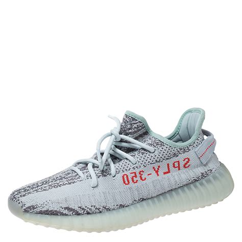 Yeezy x Adidas Mint Green/Grey Cotton Knit Boost 350 V2 Zebra Sneakers ...