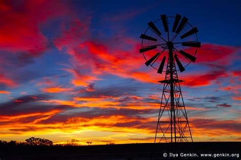 Windmill at Sunset in Australian Outback Print, Photos | Fine Art ...