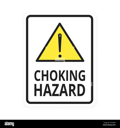 Choking warning hazard forbidden sign sticker not suitable for children under 3 years isolated ...