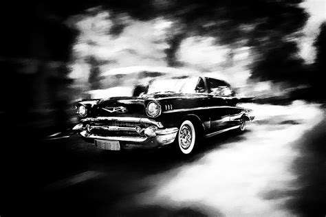 Classic cars black and white :: Behance