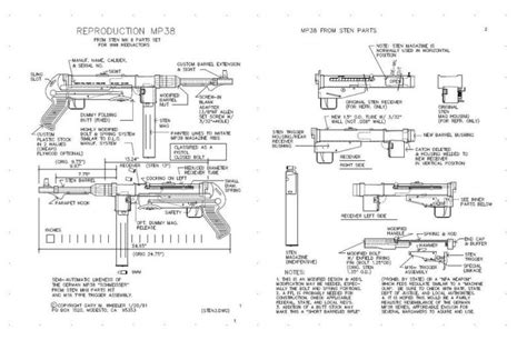 Sten Gun Blueprints