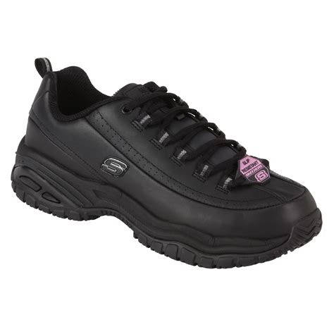 Skechers Women's Black Slip-Resistant Sofie Oxford Shoe