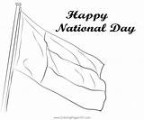 National Day Flag Coloring Page For Kids  Free UAE sketch template