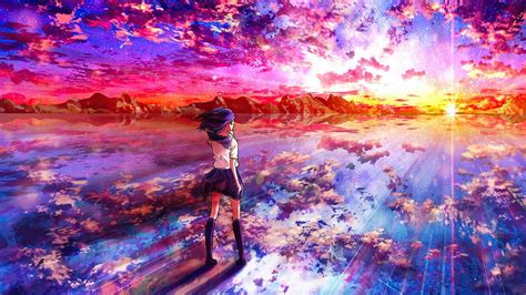 Anime, World, People in Nature, Purple, Paint, Backgrounds, people art HD wallpaper | Pxfuel