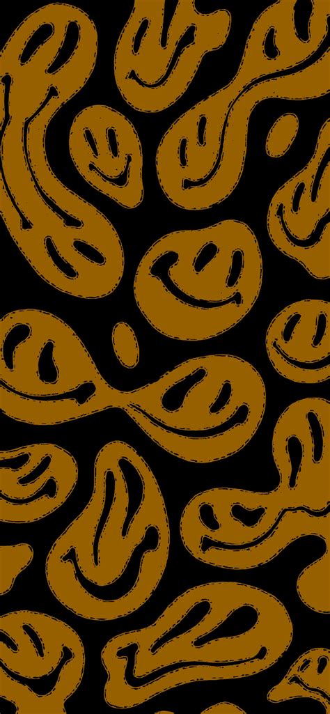 Trippy Smiley Face Wallpaper - Trippy Dark Aesthetic Wallpaper iPhone